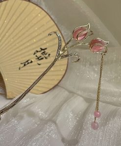 Trâm cài tóc cổ trang LÀ GU châm cài tóc gỗ trâm cài tóc kim loại đơn giản phong cách cổ điển - Mã 128