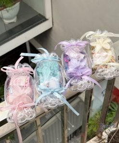 Hộp quà kẹp tóc tone màu xinh – 2 size – Quà 8/3, Valentine, Trung Thu