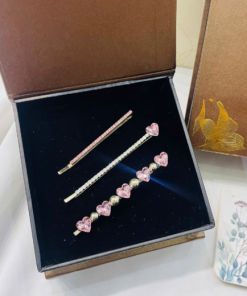 Set Quà Valentine 8/3 CharmBlink Kẹp Mái Kèm Túi Hộp Thiệp