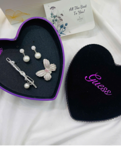 Set Quà Valentine 8/3 CharmBlink Khuyên Tai, Cài Áo & Kẹp Mái Kèm Túi Hộp Thiệp